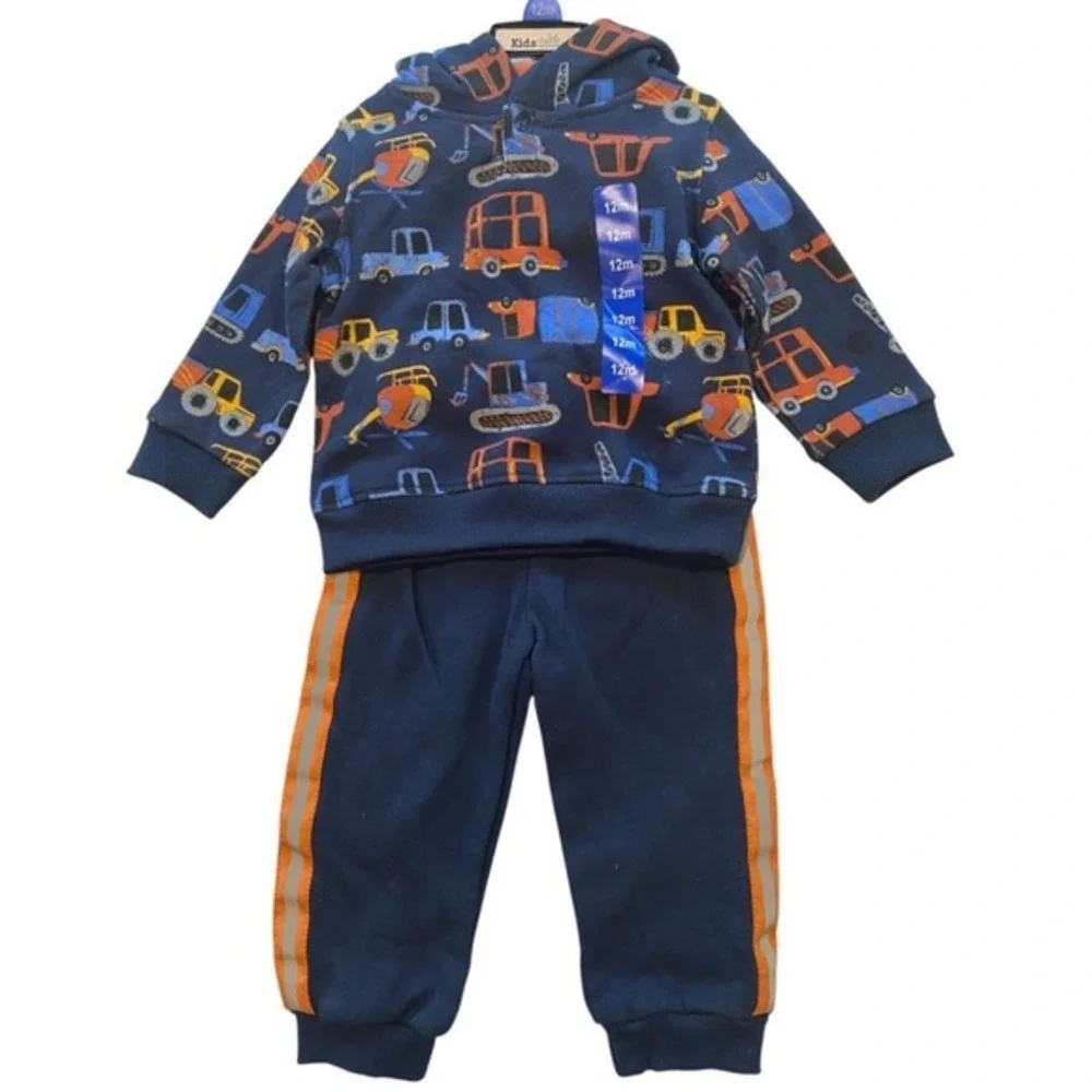 Kid Headquarters Baby Boy 4 Piece Construction Set, Size 12 Months New with Tags